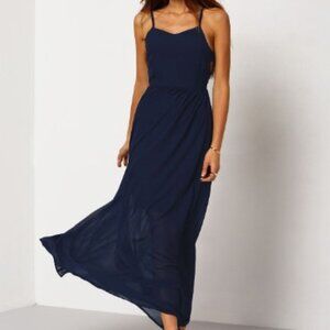 GAP Navy Spaghetti Strap Long Maxi Dress (Size L)